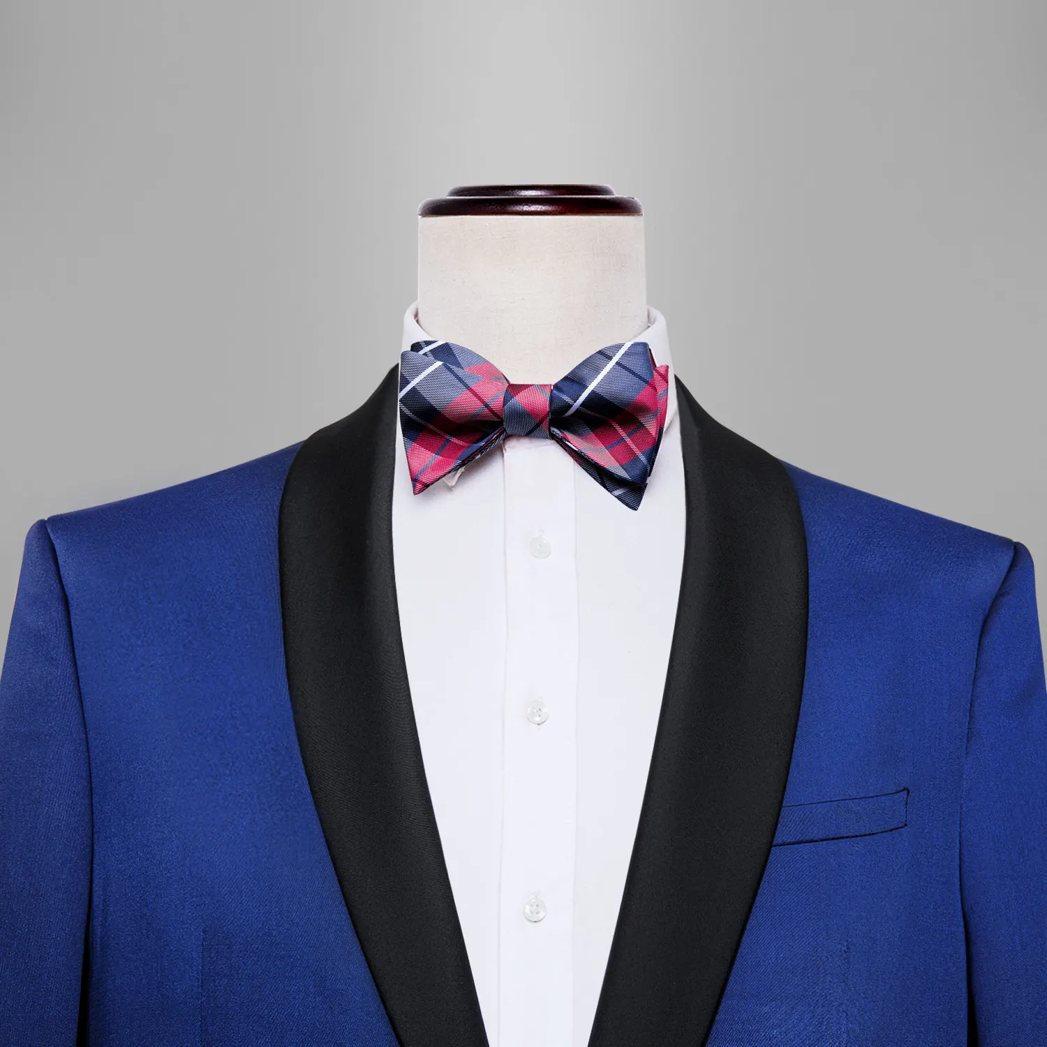 Self Tie Bowtie Men Red Brown Striped Silk Butterfly Bows Ties Hanky Cufflinks Set Party Wedding Gift Formal Dress Barry.Wang | Аксессуары