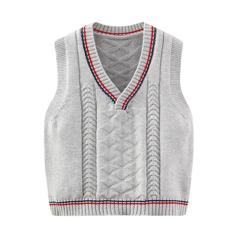

Baby Autumn Cotton Knitted Vest Kindergarten School Uniform Sweater Vest Fashion