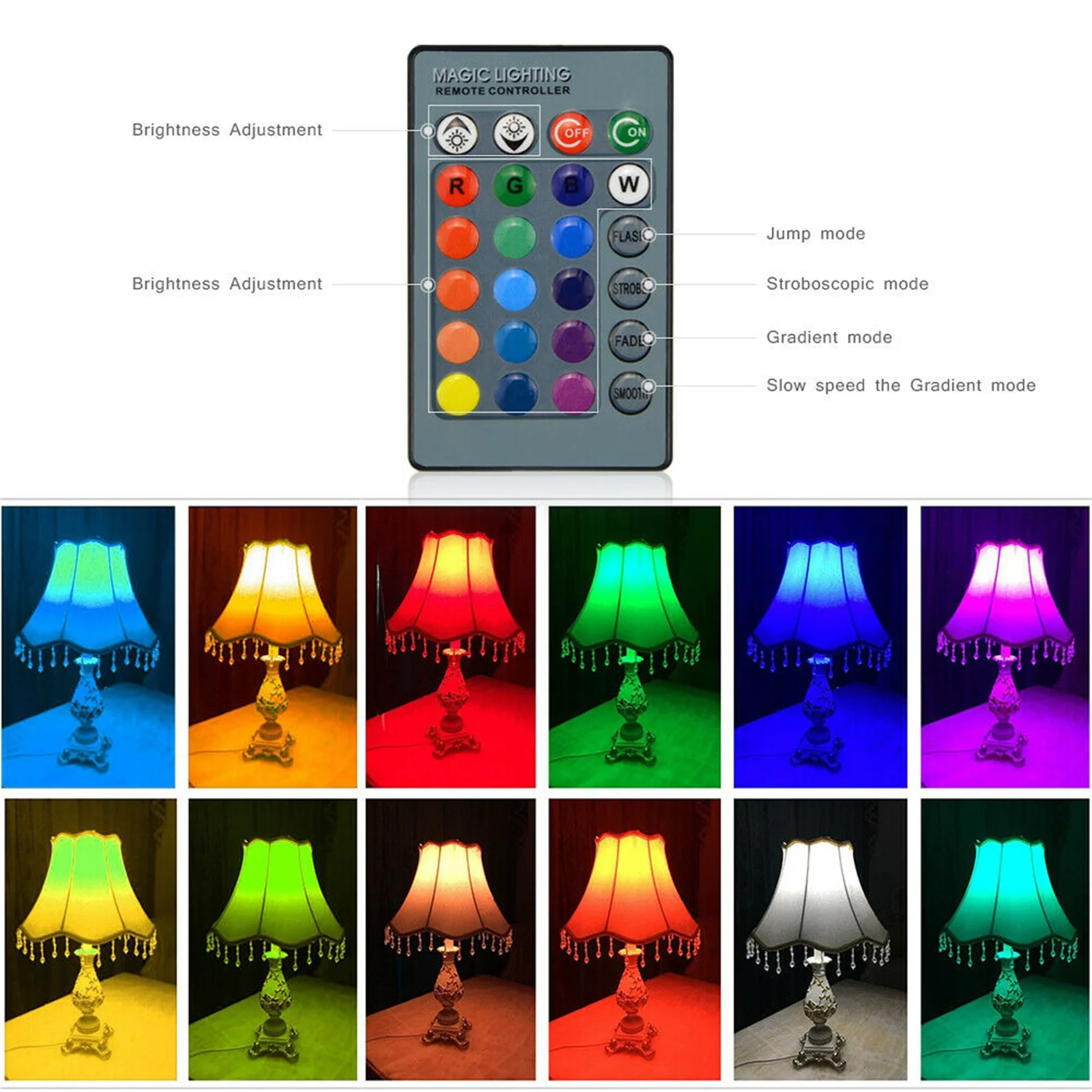 Оптовая продажа 20 шт. 3 Вт RGB светодиодная точечная лампа E14 с регулируемой