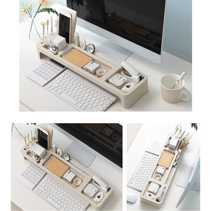 

Desk Organizer Home Office Keyboard Cover Desktop Storage Racks Stationery Pen Holder Office Accessories Organizer Box
