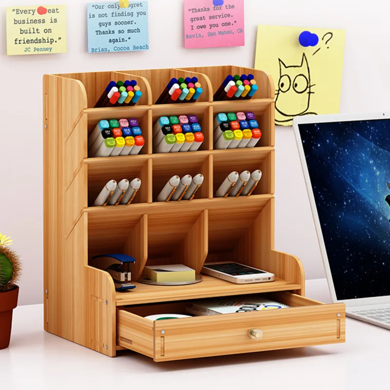 Деревянная подставка для ручек хранения Коробка воспоминаний большая