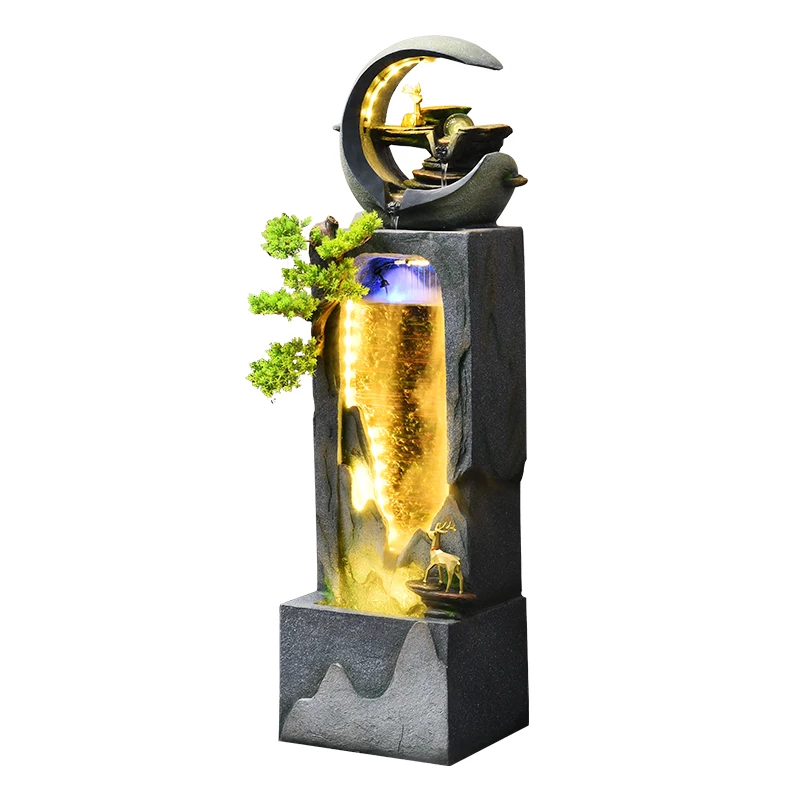 

TT Modern New Decoration Make a Fortune as Endless as Flowing Water Office Living Room Balcony Entrance Decoration Fish Pond