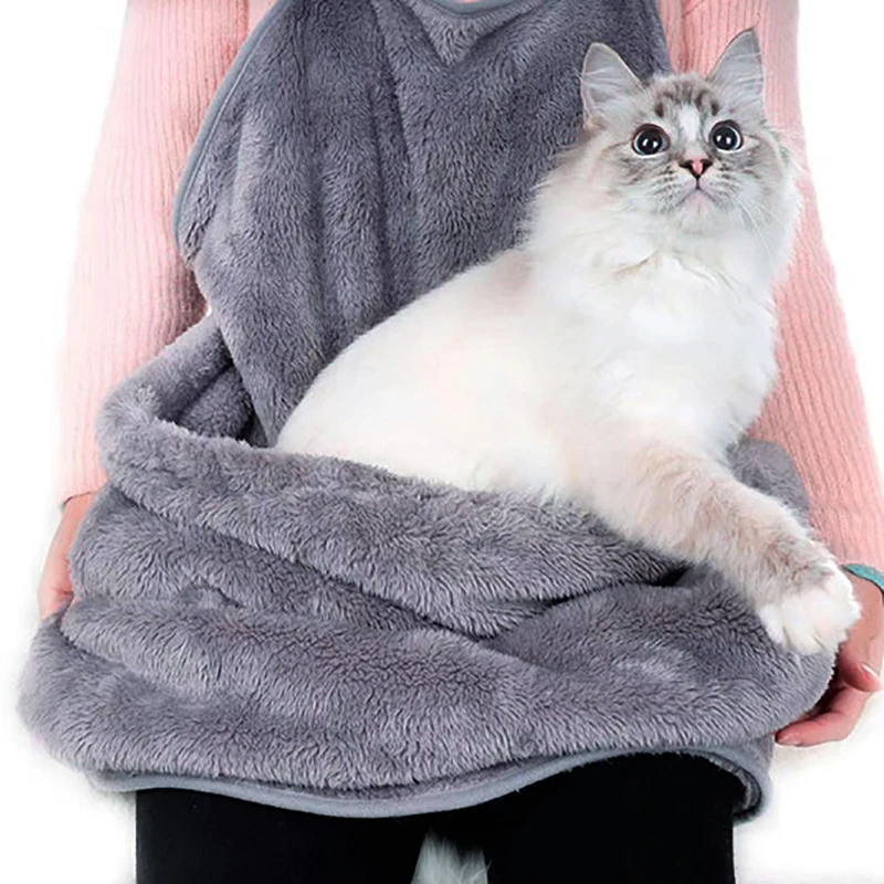 Рюкзак для переноски щенков кошек собак фартук из кораллового бархата кроличьей