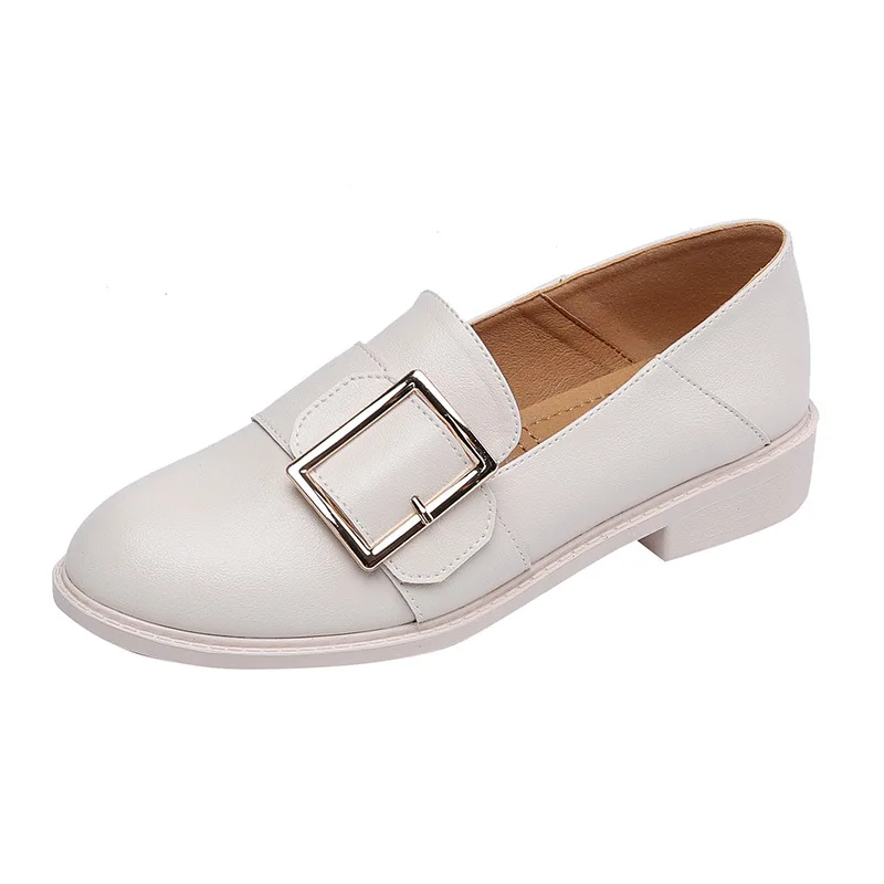 Women's Model British College Style Retro All-match Flat Square Buckle Shoes Womens Shoes Shoes Women Shoes Woman Sandalie