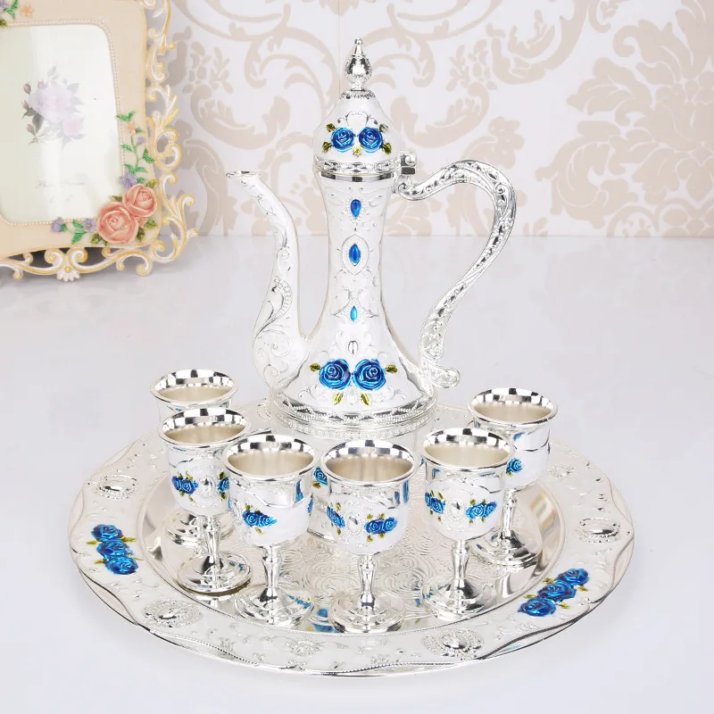 8 шт набор Европейский сплав Винтажный Золотой цвет винный свадебный бар