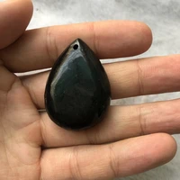wholesale 1pcs 100 natural russia shungite bead pendantpear drop healing gem stone pendantenergy healing gem stones 30mm
