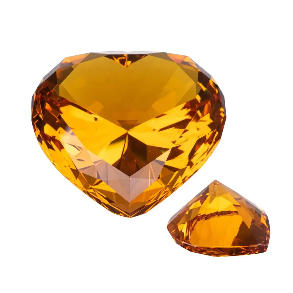 

1pc 90MM Colorful Crystal Diamond Love Heart Paperweight Giant Jewely Happy Birthday Wedding Party Favour Decoration Gift toys