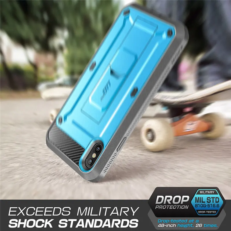 for iphone xs max supcase case 6 5 inch ub pro full body rugged holster case with built in screen protector kickstand free global shipping