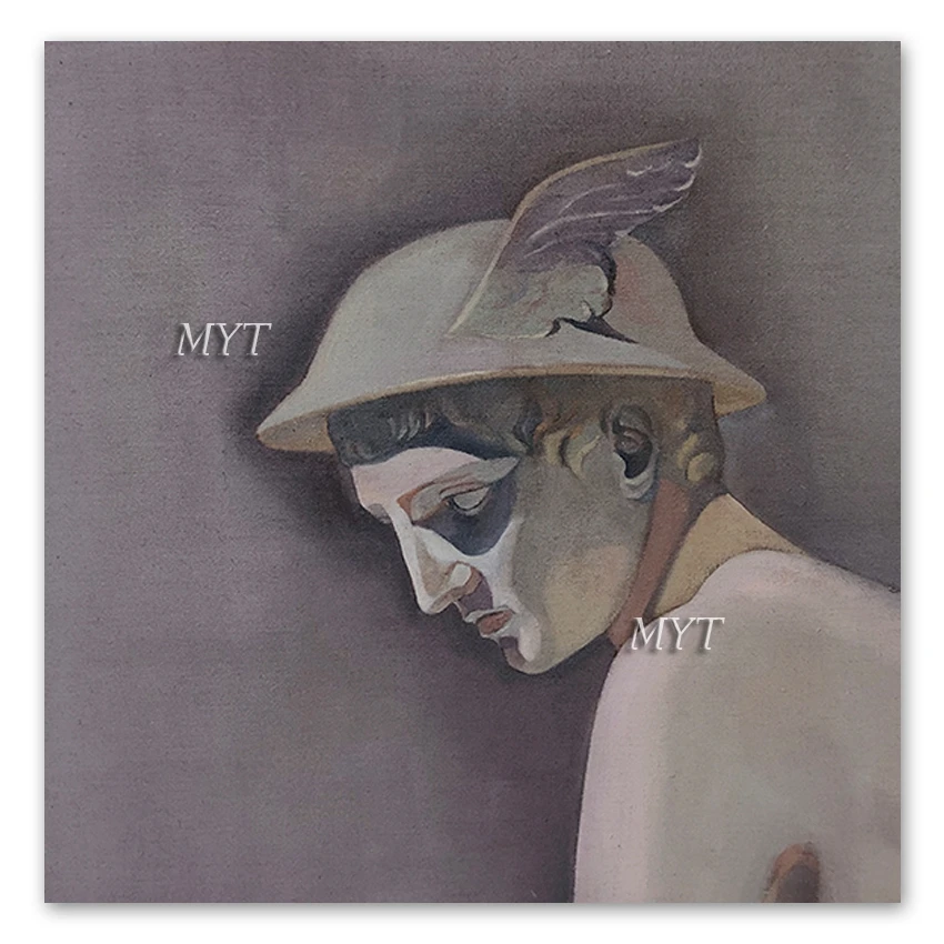 

Modern Bedroom Decor Nude Man Statue Picture 100% Hand Painted Abstract Portrait Oil Painting Wall Canvas Artwork Panel Set