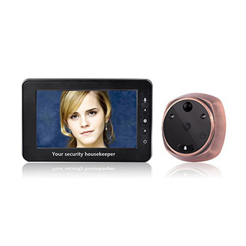 4 3 дюймовый обнаружения движения e “кошачий глаз” с дверным звонком ночное