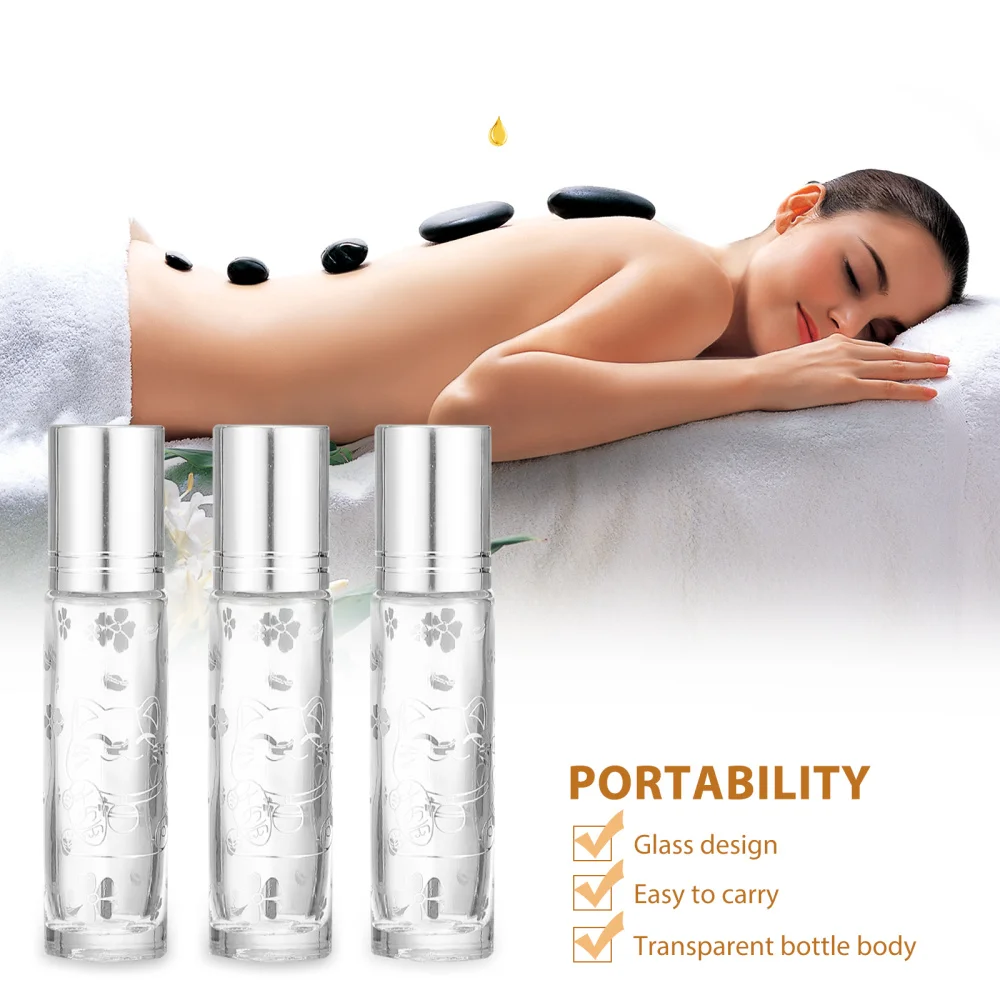 

6pcs Subpackage Perfume Containers Refillable Empty Bottles Roll-on Bottles