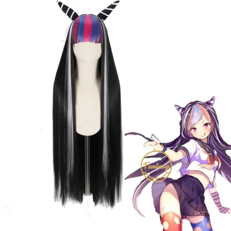 Парик для косплея Mioda Ibuki Danganronpa 2 термостойкий синтетический прямой разных цветов