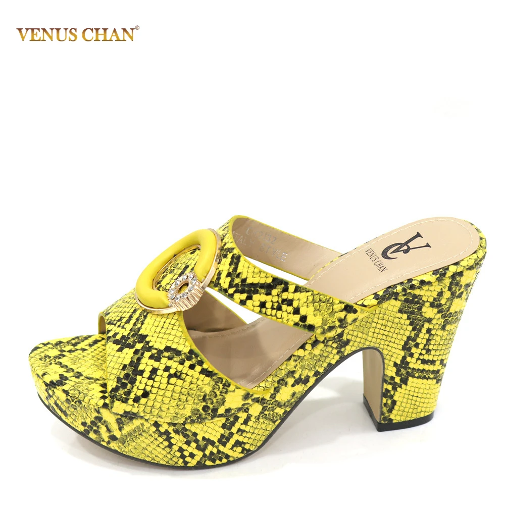 

yellow color High Heel Women Pumps African Shoes for Parties Wedding Sexy Pumps