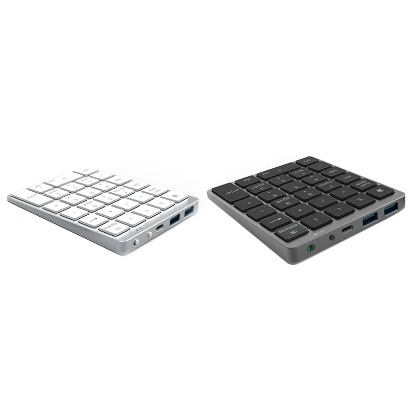 

N970 Wireless Bluetooth Numeric Keypad with USB HUB Dual Modes MoreFunction Keys Mini Numpad for Accounting Tasks