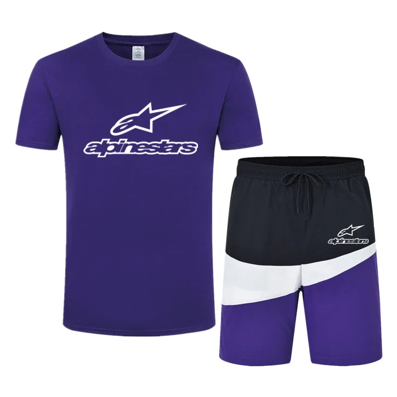 

Summer New Brand Sports Shirt Men And Women Running Conflict Color Shorts Football Sportswear Sportswear Cotton T-shirt