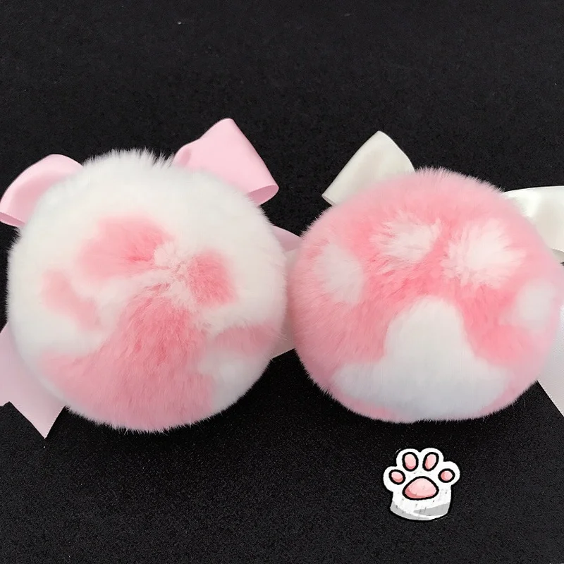 Ментальный плюшевый шарик с кроличьим хвостом анальная пробка из нержавеющей