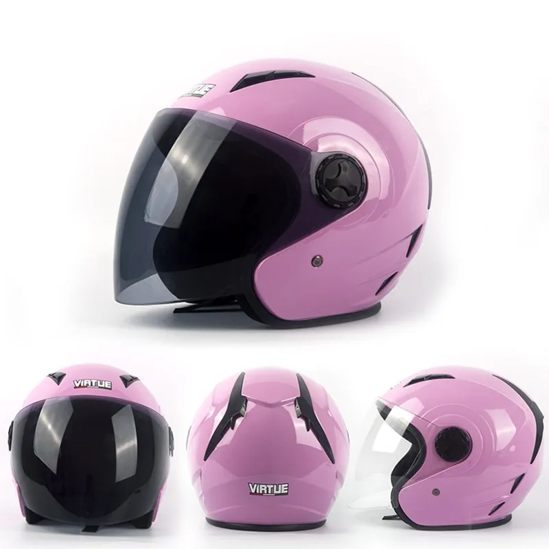 Мотоциклетный шлем 3/4 полушлем для самоката съемные уши подкладка