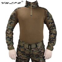 vulpo tactical bdu jungle digital shirts military action camouflage t shirt military role playing game ghillie suits