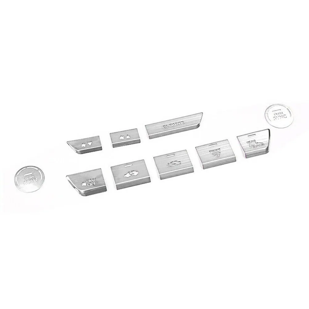 

Button Button Cover Trim Central Console For Honda CR-V CRV 2017-2021 Silver Sticker AC CD