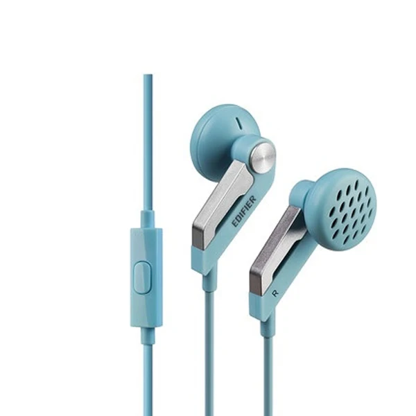 EDIFIER P186 наушники-вкладыши Hifi наушники высокого класса акустическая конфигурация гарнитура шумоподавление наушники с микрофоном для ПК MP3 ноутбука - Цвет: Blue