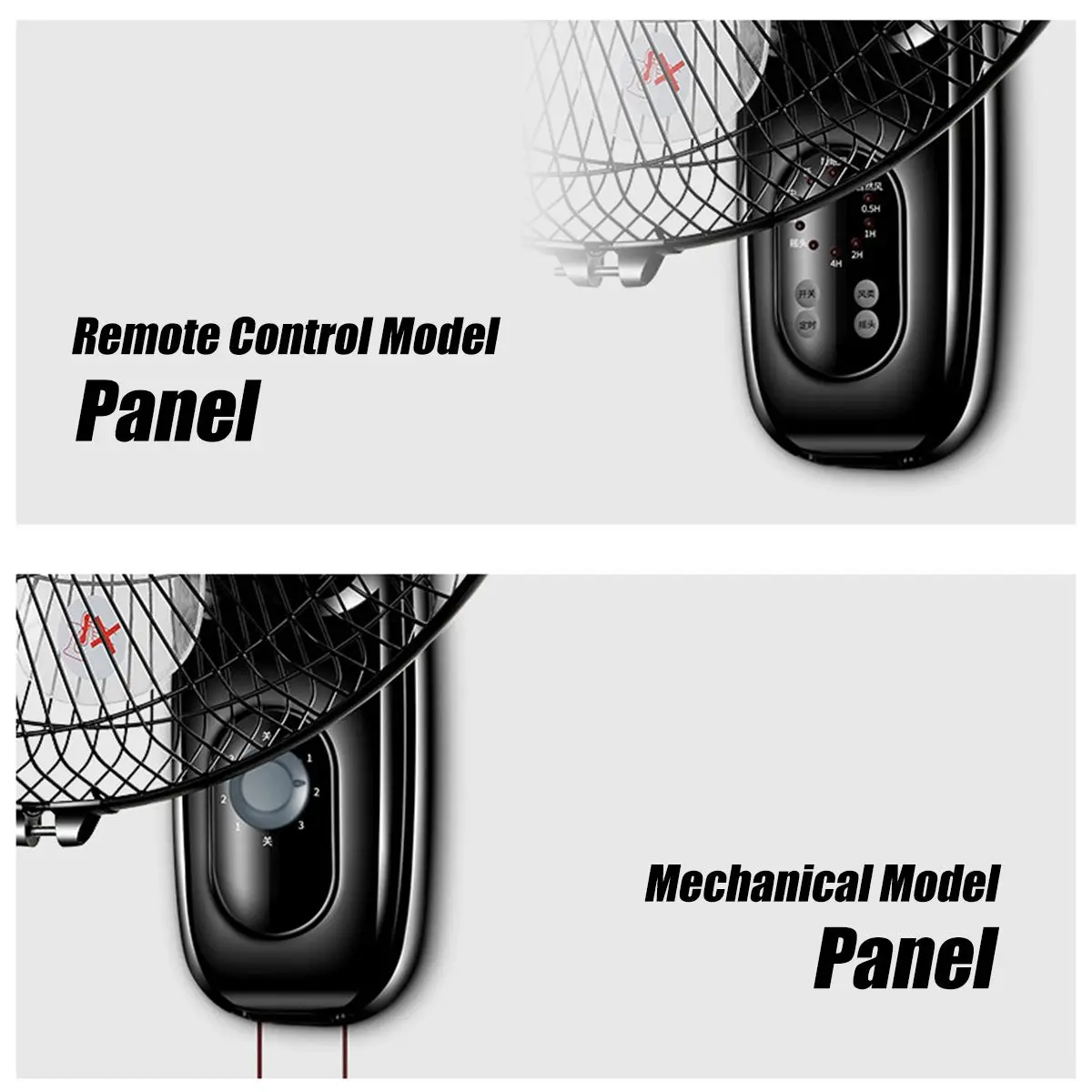 

Remote Control Electric Fan 220V 60W Oscillating Wall Mounted Fan 3 Gears Adjustable Industrial Air Cooling Fan Home Restaurant