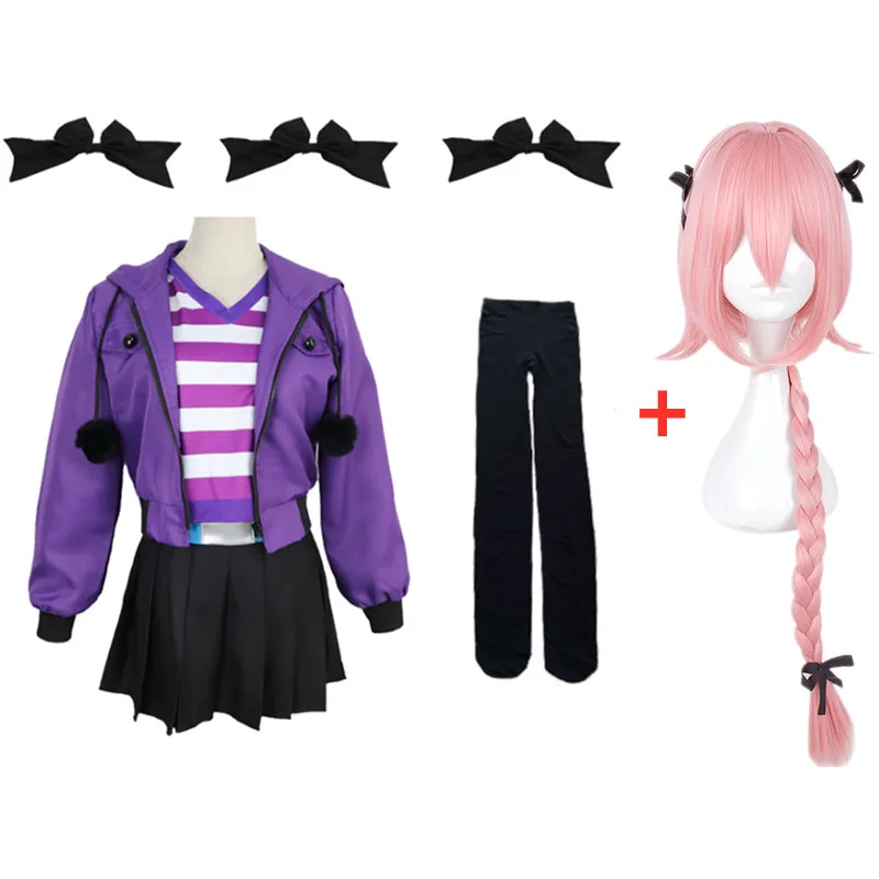 

Fate Apocrypha Astolfo Cosplay Costumes Casual Coat Halloween Anime Uniforms Full Sets