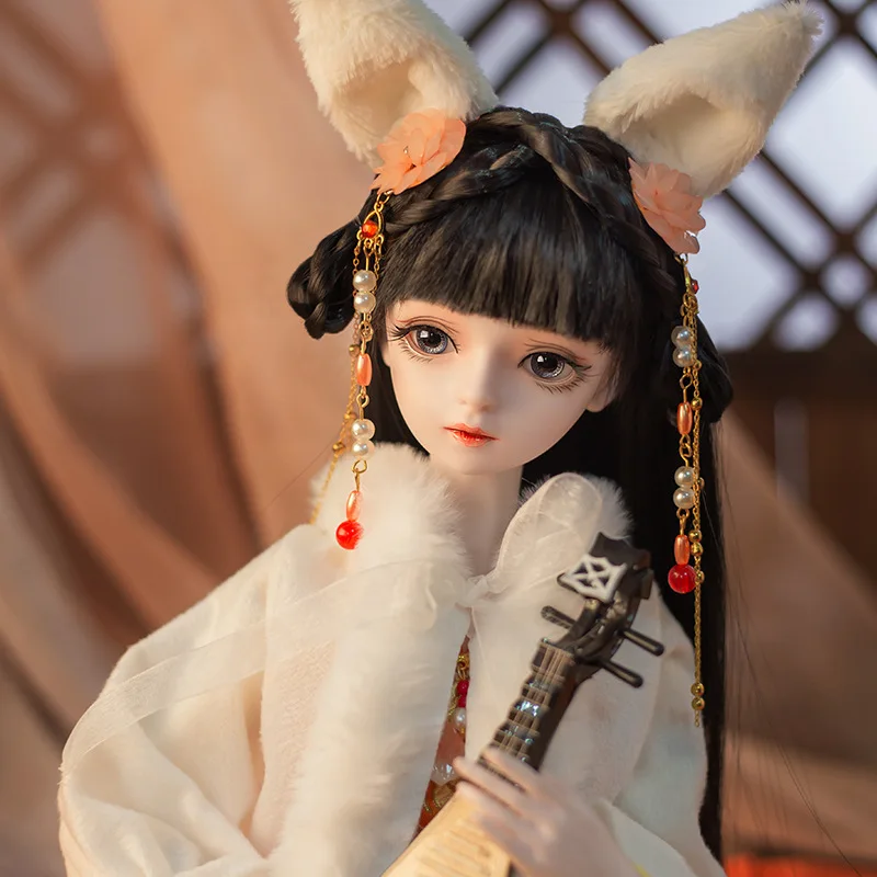 

New Bjd 1/3 Doll Full Set 60cm Handpainted Makeup Chang'e Fairy Ball Jointed Chinese Hanfu Dolls Toys For Girls Birthday Gift