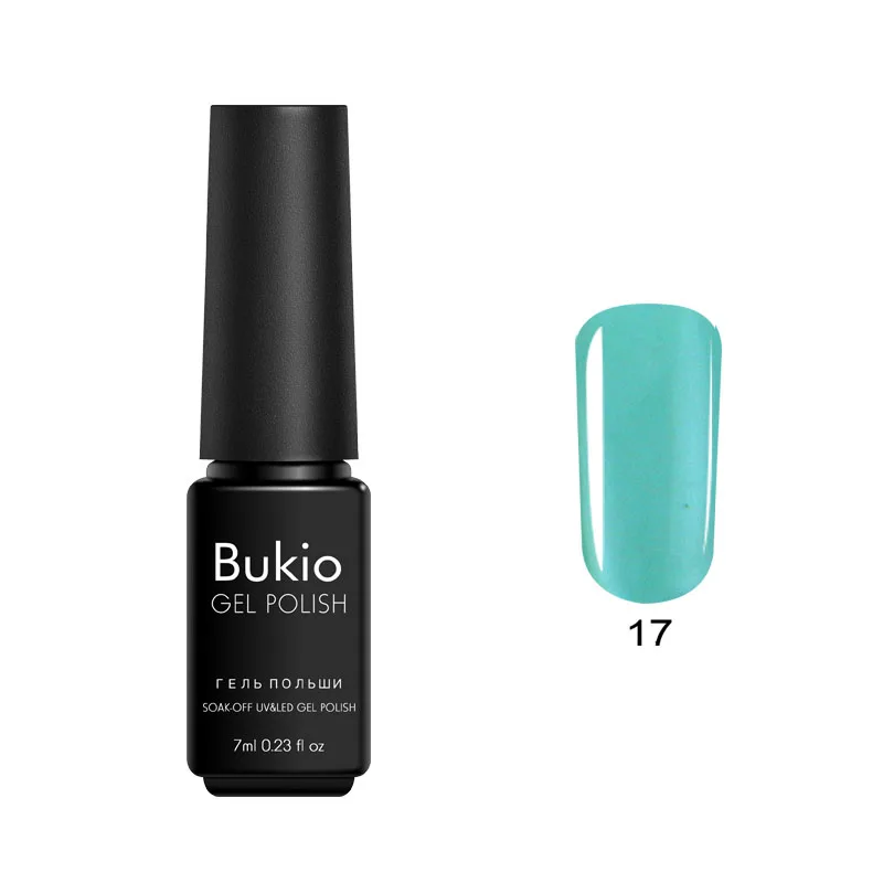 Bukio 29 чистых цветов Гель-лак 7 мл полуперманентные эмали замочить от УФ-гель лак для маникюра и ногтей дизайнерские украшения - Цвет: 17