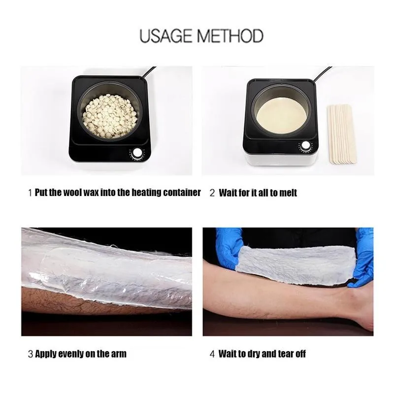 

1 Bag Painless Depilatory Wax Dehairing Wax Bean Hair Bean Waxing Wax Depilatory Wax Fingers Removal Paste Paper Dehairing W5D6