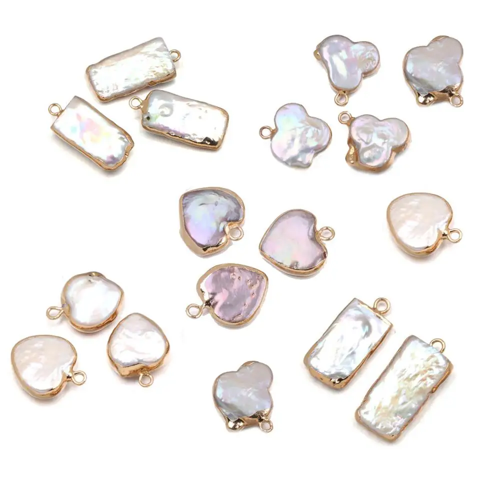 Подвески из натурального пресноводного жемчуга соединители для ювелирных