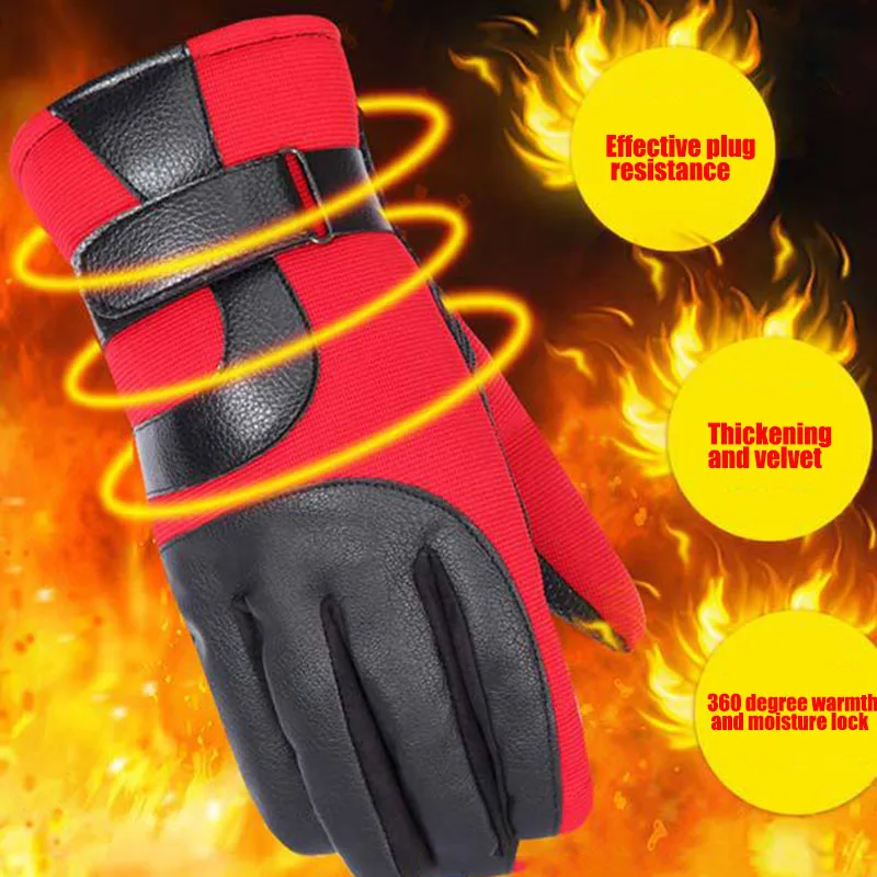 

Ski Cycling Gloves Men Winter Warm Windproof Water Resistant Fleece Lined Outdoor Sports Gloves ASD88