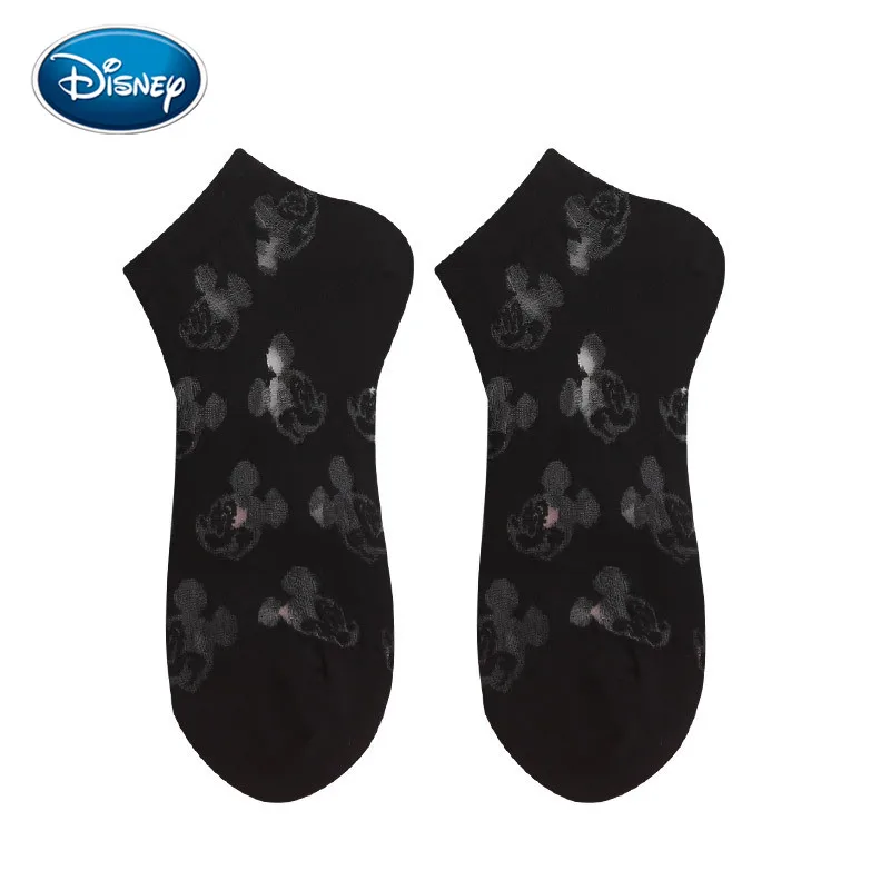 

Disney girl socks Mickey cartoon summer Harajuku ultra-thin transparent mesh socks women socks shallow mouth sports boat socks