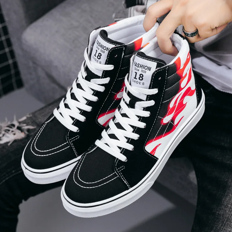 

Casual Canvas Shoes Mens Platform Sneakers Walking Shoes Outdoor Lace-up Running Sneakers Non-slip Couple Shoes Sapato Masculino