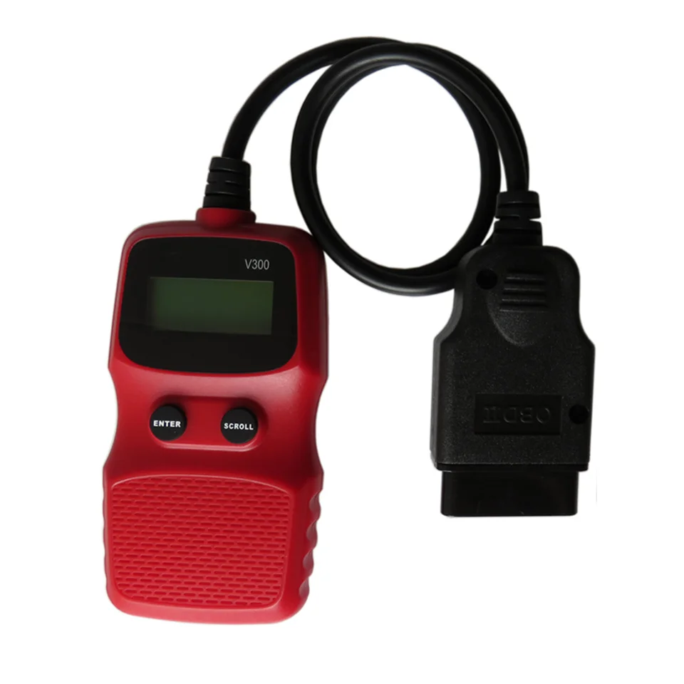Ручной сканер V300 OBD2 для проверки ошибок двигателя на грузовиках ELM327 Автомобильные диагностические инструменты Подсветка ЖК-дисплей OBD 2 считыватель кодов сканирование