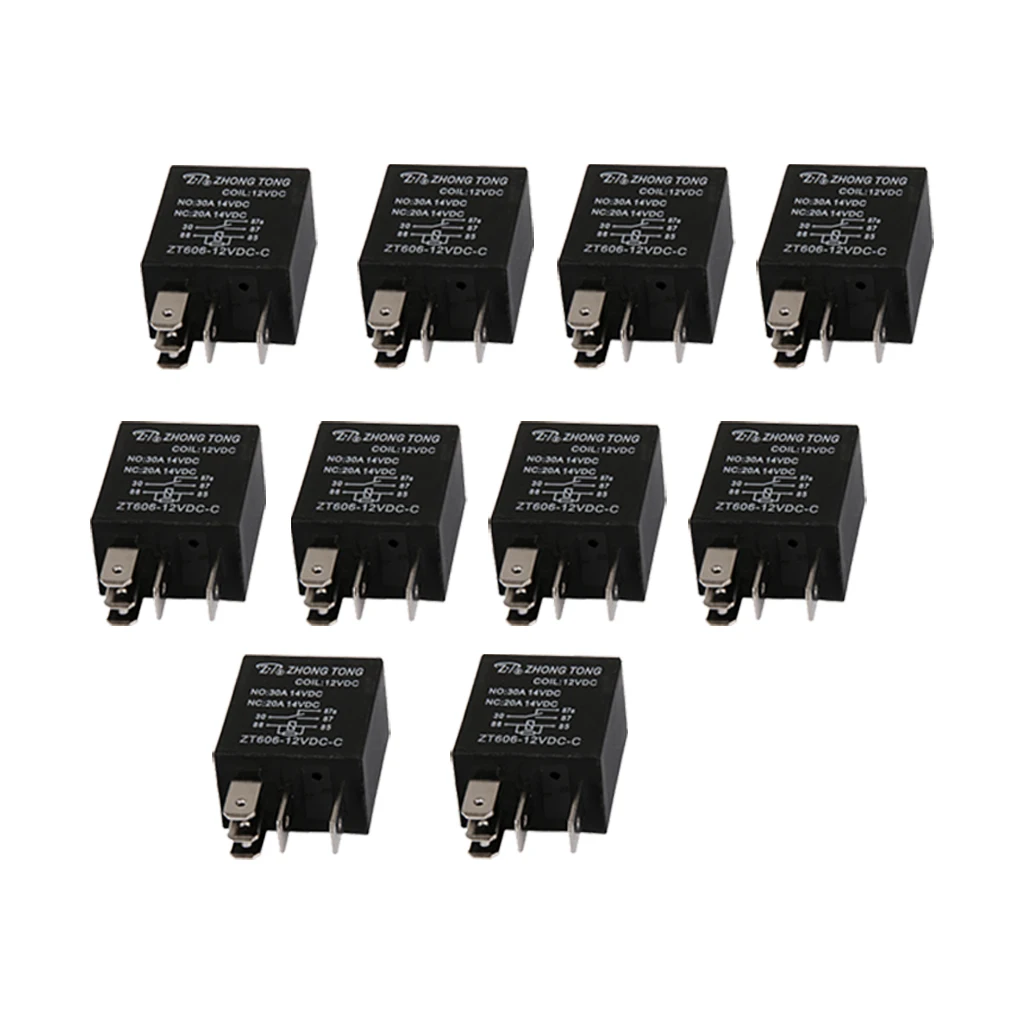 10 шт./лот Продажа Черный DC 12 В 20A/30A SPDT Премиум реле 5Pin 5P подходит для
