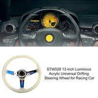 hot sales stw028 13 inch luminous acrylic universal drifting steering wheel for racing car