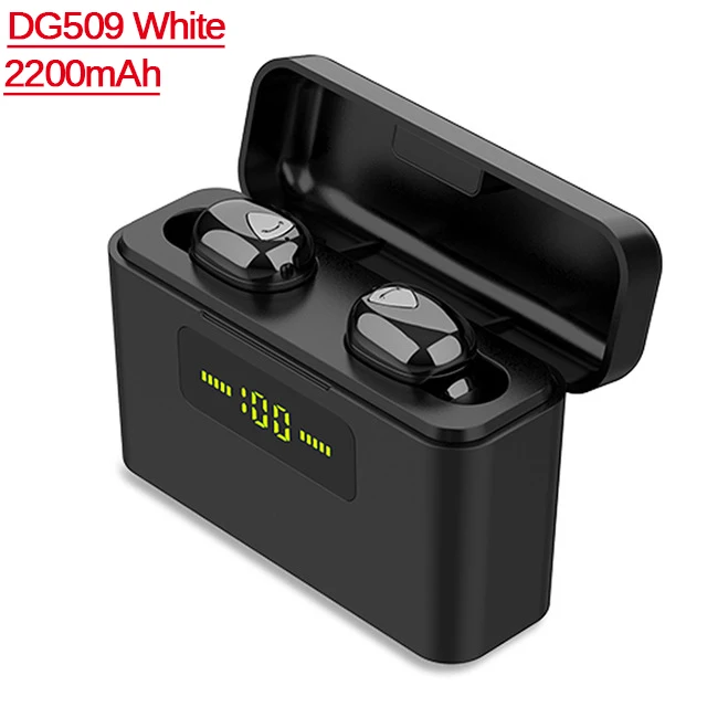 X8 TWS Bluetooth настоящие беспроводные наушники Bluetooth наушники мини TWS водонепроницаемые наушники с 2200 мАч внешним аккумулятором для всех телефонов - Цвет: DG509 Black