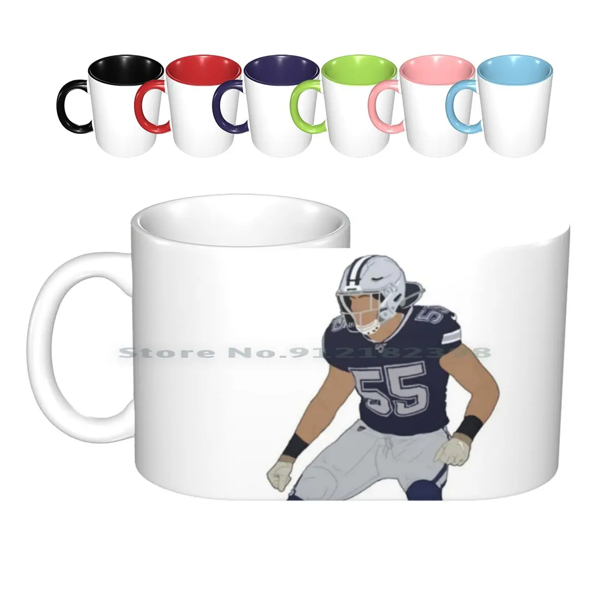 

Leighton Vander Esch Dallas 55 Ceramic Mugs Coffee Cups Milk Tea Mug Football Touchdown Leighton Vander Esch Vander Esch