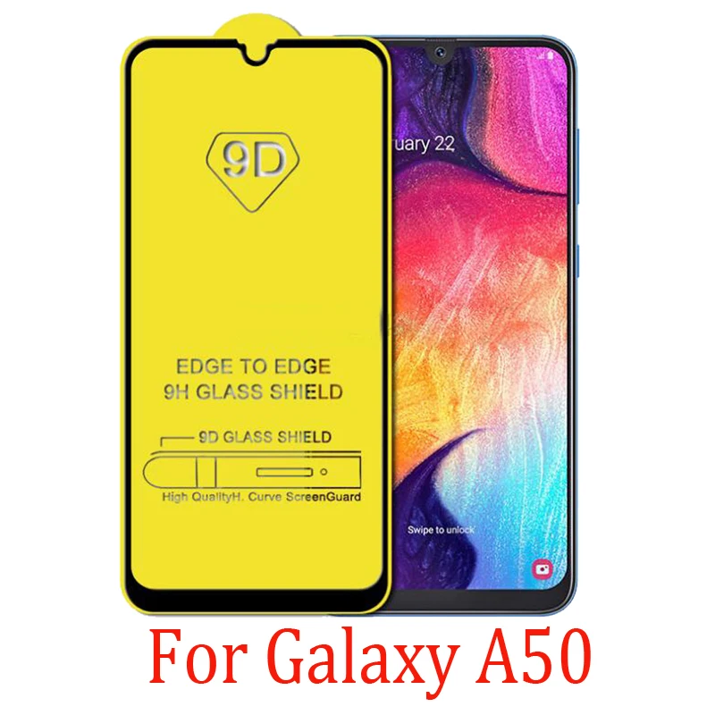 100 шт./лот Full Glue полное покрытие закаленное Стекло Экран протектор для samsung Galaxy M10