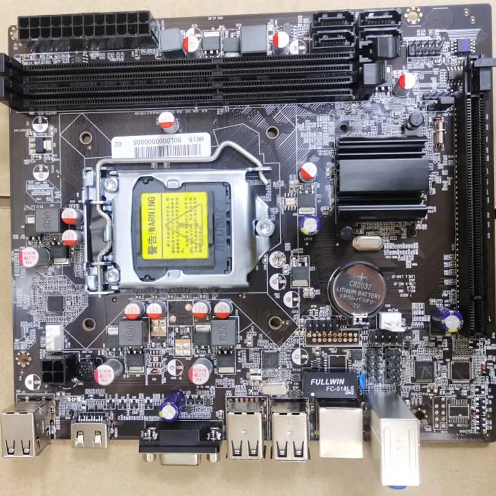

ATX Motherboard H61 Socket LGA 1155 VGA HDMI DDR3 Dual Channels for Intel LGA1156Core I3 I5 I7 Pentiun Celeron CPU Mainboard