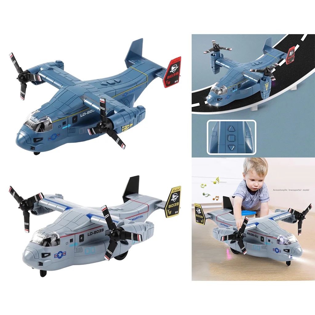 

Simulation Aircraft Toys, Plastic Helicopter Fighter Model Toys with Cool Light for Kids 32x21x9.5cm