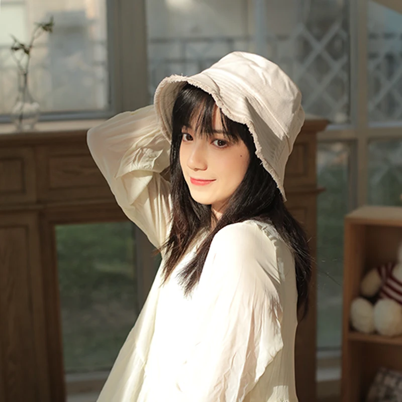 

Simple fisherman hat basin hat sunshade hat students travel show face neap tide hats bucket hat women