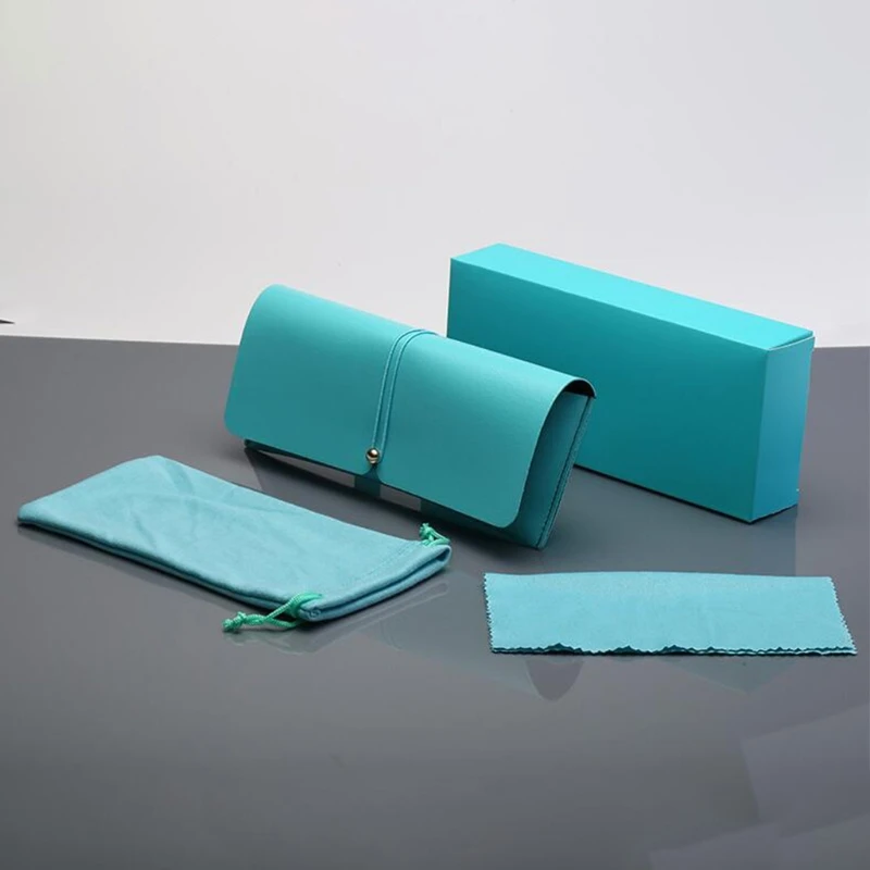 Из искусственной кожи очки чехол Чехол с веревкой Пряжка коробка для хранения