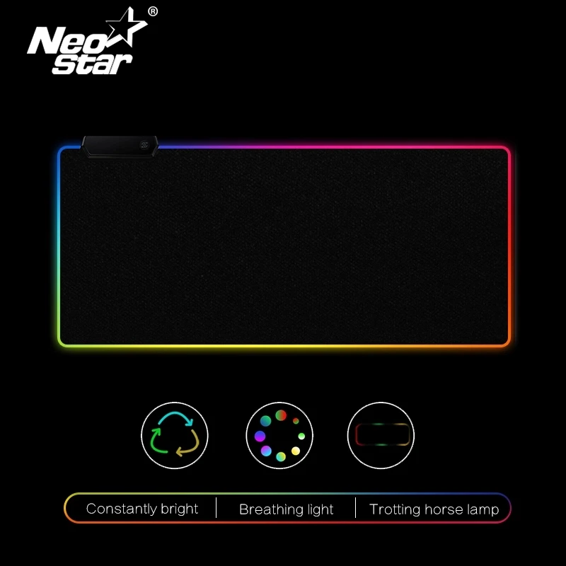 RGB светодиодный коврик для мыши большой коврик для мыши USB Проводное освещение игровой геймер Коврик для мыши Клавиатура Нескользящая цветная светящаяся для ПК коврик для мыши