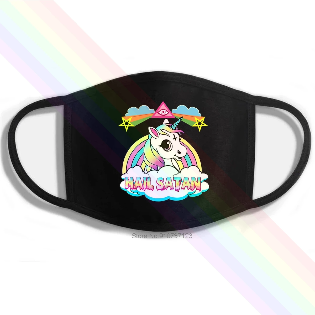 Стирающаяся дышащая многоразовая фотография с рисунком единорога Rainbown|Мужские