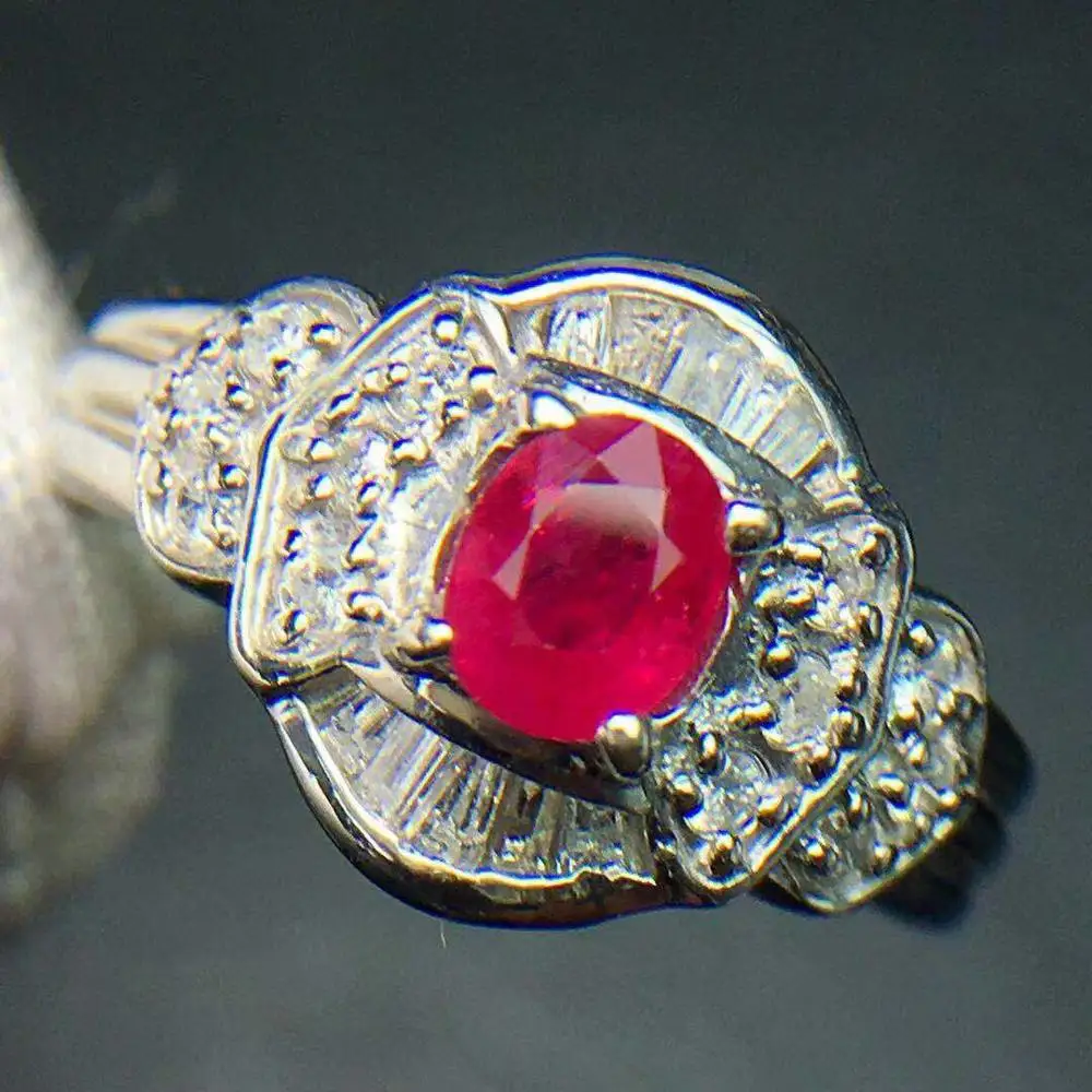 Хорошее ювелирное изделие Pt900 золото настоящее натуральное 0.57ct с красным Рубином