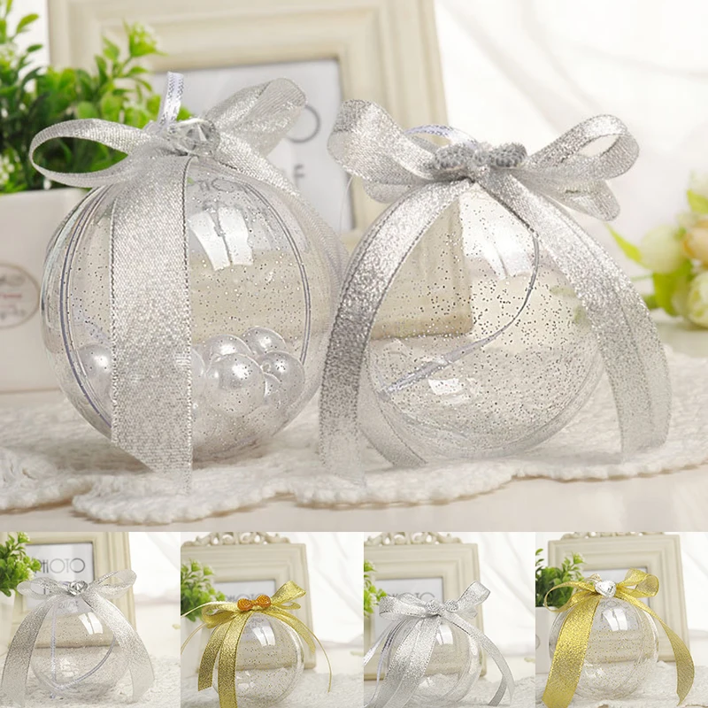 

1 шт. 7/8 см прозрачный шар открытый пластиковый прозрачный шар украшение для рождественской вечеринки подвесной кулон подарочный пакет пост...