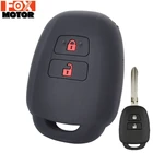 Силиконовый чехол для ключей Toyota Aqua Ractis Vitz RAV4 HiAce Land Cruiser с дистанционным управлением, чехол для Fob, держатель для кожи, 2 кнопки, 2010-2019