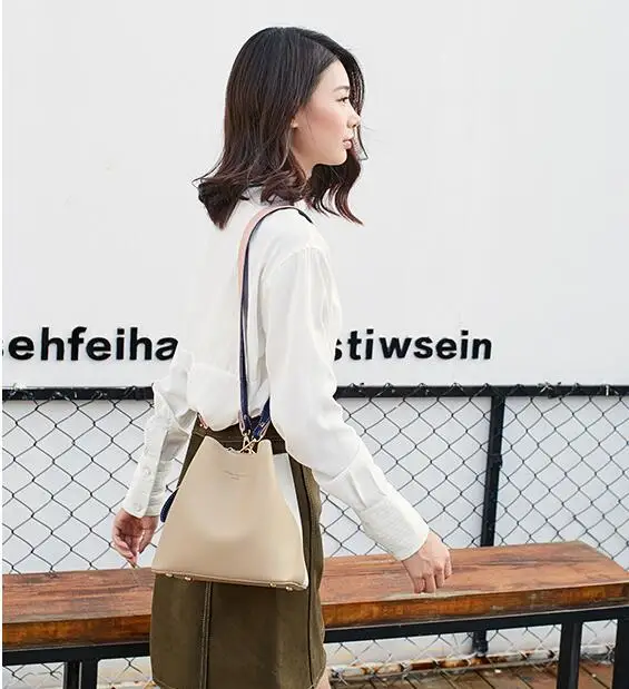 2020 New Designer Women Handbags PU Leather Bucket Shoulder Bags Female Fashion Larger Capacity Crossbody Messenger Girls | Багаж и сумки