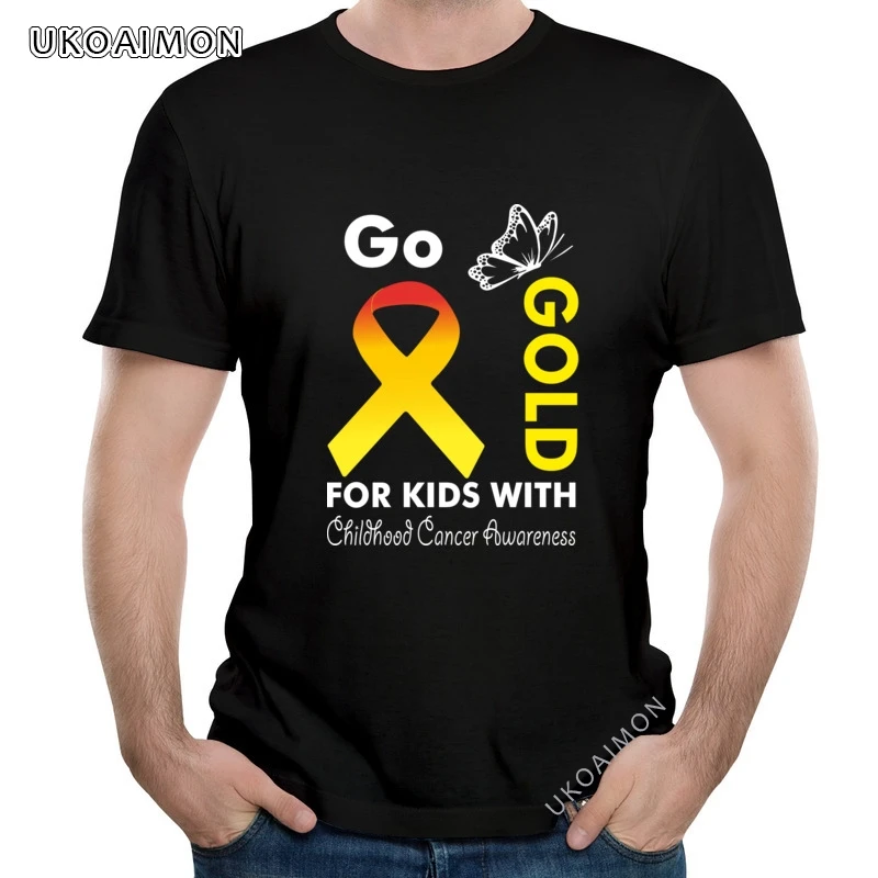 

Lovers Day Childhood Cancer Awareness New Design Printing Tees Men Cotton TShirt Classic Short Sleeve T-Shirt Boyfriend Gift